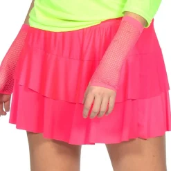 80'er Nederdel Neonpink