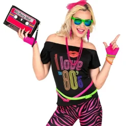 80'er Neon Sæt Pink