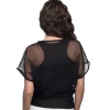 90'er Netbluse Sort