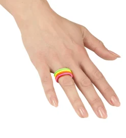 80'er Party Ringe Neon