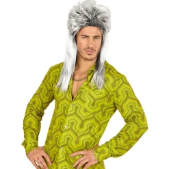 80'er Rockstar Mullet Paryk Grå