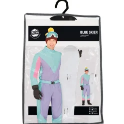 80'er Skidragt Kostume Blå/Lilla