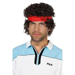 80'er Tennis Paryk Med Pandebånd