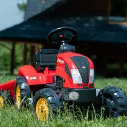 FALK® Pedaltraktor Med Trailer Rød