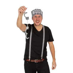 Fange Kostumekit Sort/Hvid