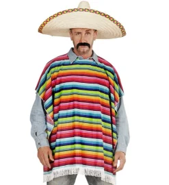 Farverig Poncho