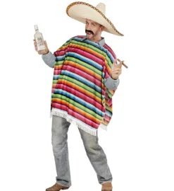 Farverig Poncho