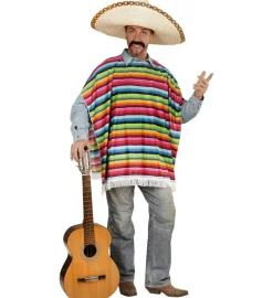 Farverig Poncho