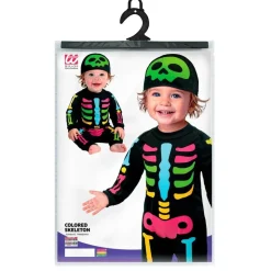 Farverigt Skelet Babykostume