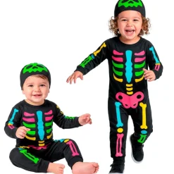Farverigt Skelet Babykostume