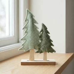 Filt Juletræer På Træfod Grøn