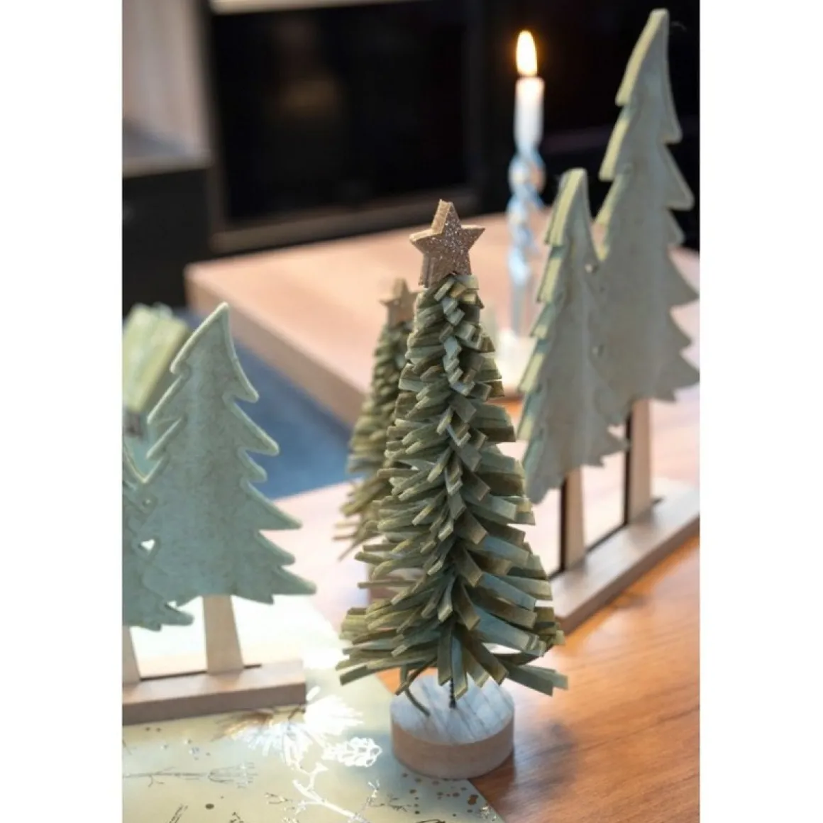 Filt Juletræ Med Stjerne