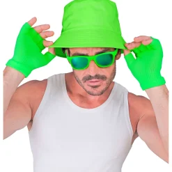 Fingerløse Handsker Neongrøn