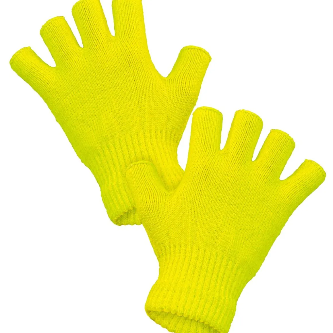 Fingerløse Handsker Neongul