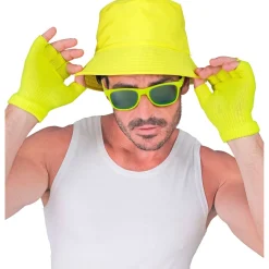 Fingerløse Handsker Neongul