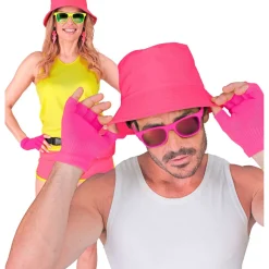 Fingerløse Handsker Neonpink