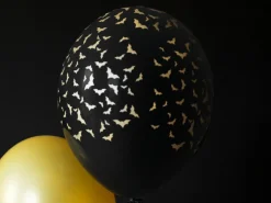 Flagermus Balloner Guld/Pastel Sort