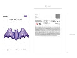 Flagermus Folieballon Lilla