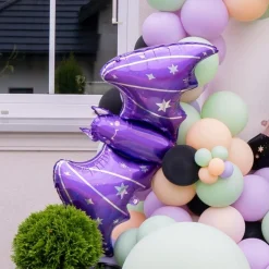 Flagermus Folieballon Lilla