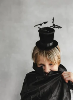 Flagermus Tophat Hårbøjle Sort
