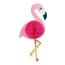 Flamingo Honeycomb-Figur Pink