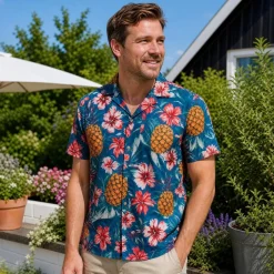 Floral Pineapple Hawaiiskjorte