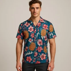 Floral Pineapple Hawaiiskjorte