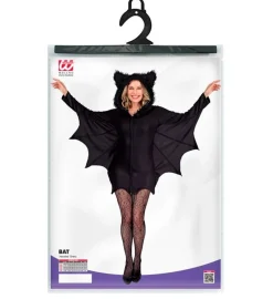 Fluffy Flagermus Kostume Sort