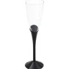 Flute Plast Champagneglas Sort