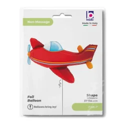 Flyvemaskine Folieballon Rød