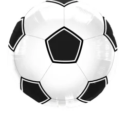 Fodbold Folieballon Sort/Hvid