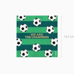 Fodbold We Are The Champions Servietter Grøn