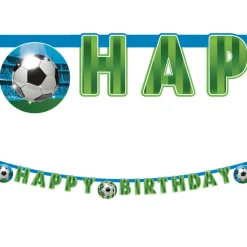 Fodbold Happy Birthday Papirbanner