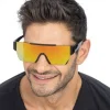 Futuristiske Spejl Briller Guld