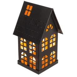 Fyrfadsstage Metal Hus Sort