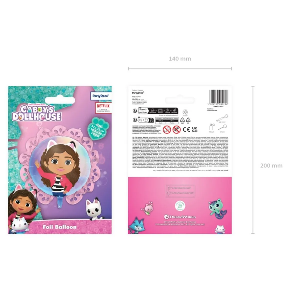 Gabbys Dukkehus® Rund Folieballon