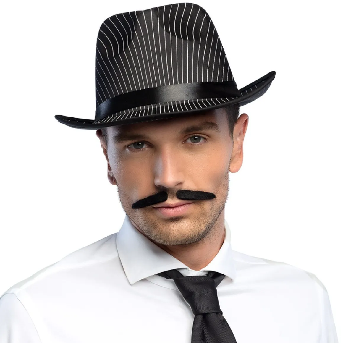 Gangster Overskæg Sort