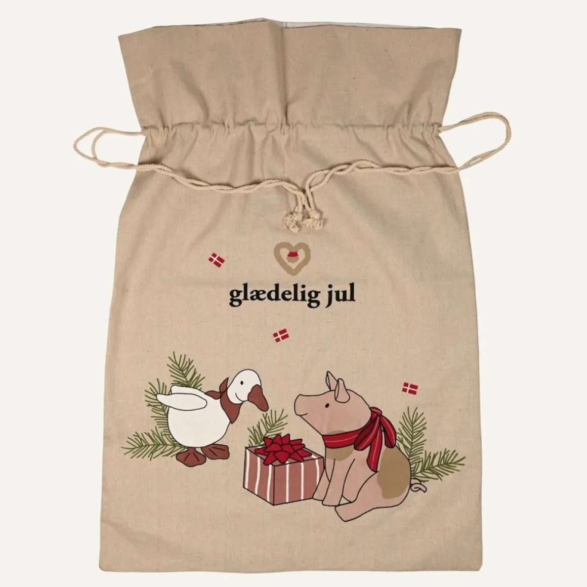 Gavesæk Glædelig Jul Brun