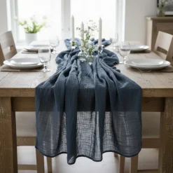 Gaze Bordløber Denimblå