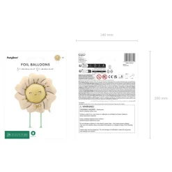 Gående Blomst Folieballon Lys Beige