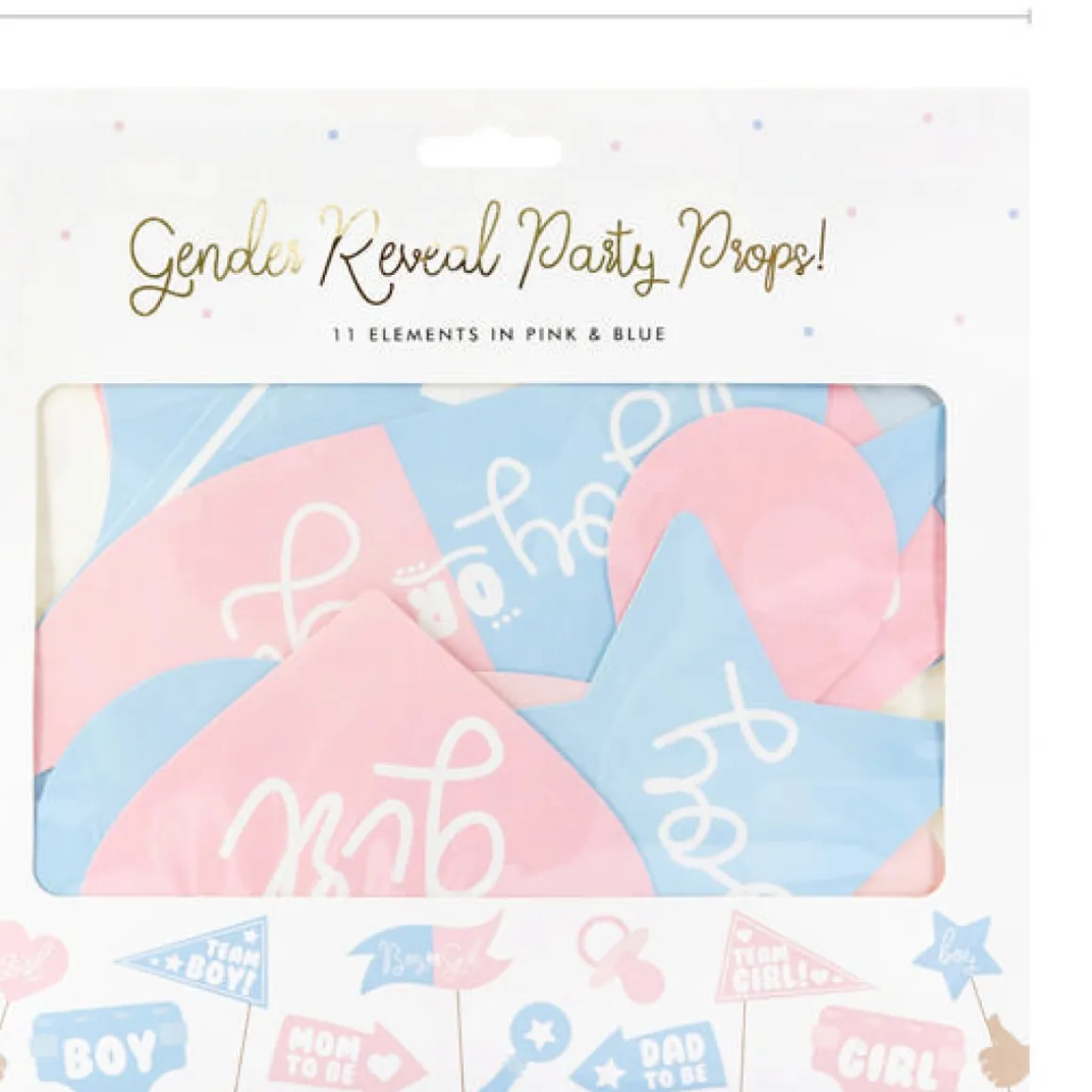 Gender Reveal Selfie Props