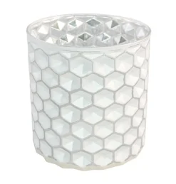 Geometrisk Lysestage Sølv