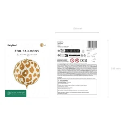 Gepardplettet Kugle Folieballon