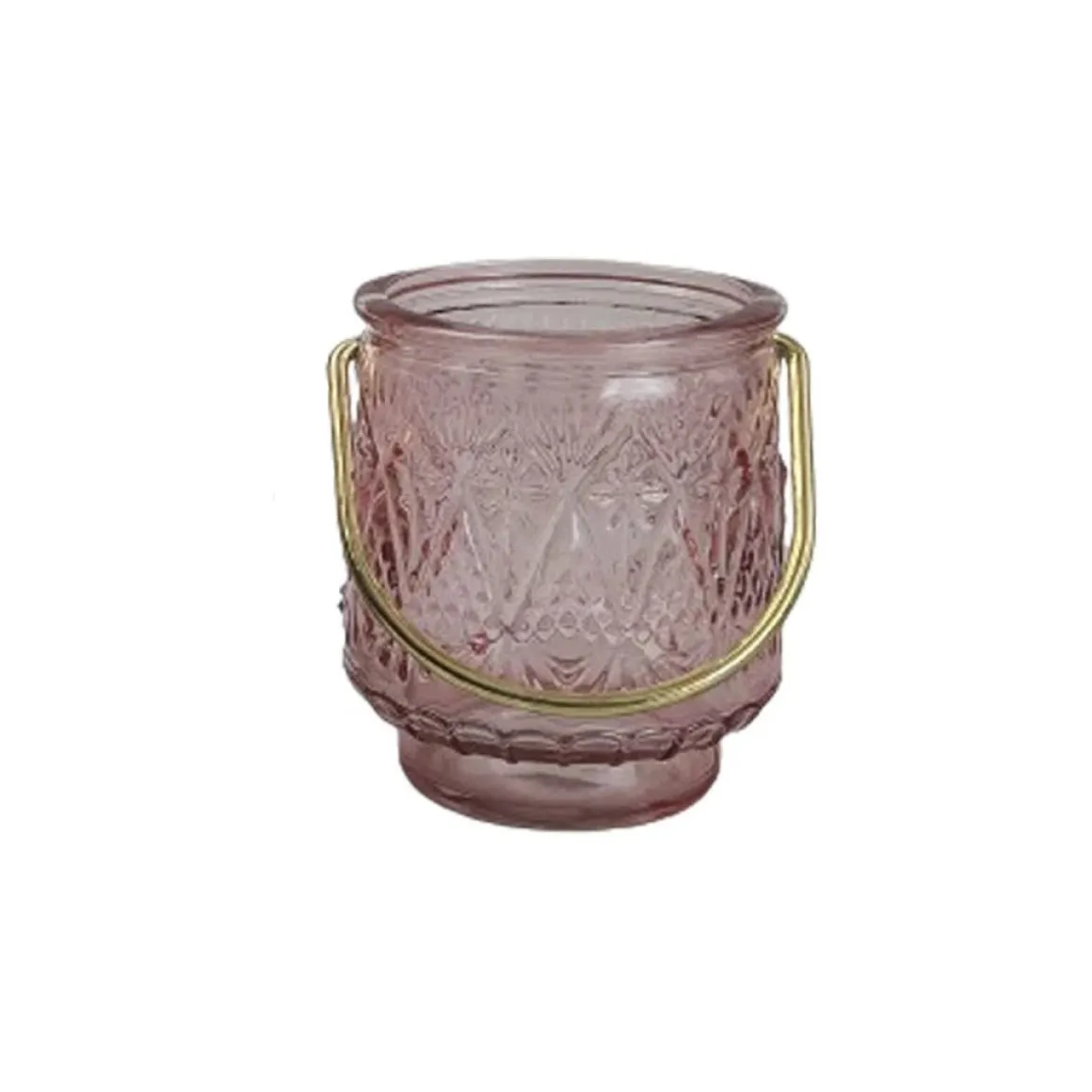 Glas Fyrfadsstage Lyserød