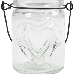 Glas Lanterner Med Hjerte Relief