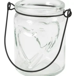 Glas Lanterner Med Hjerte Relief