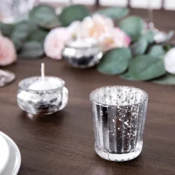 Glas Fyrfadsstage Sølv