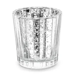 Glas Fyrfadsstage Sølv