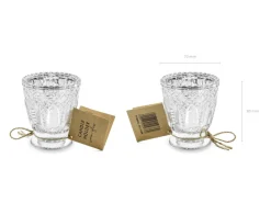 Glas Fyrfadsstage Sølv