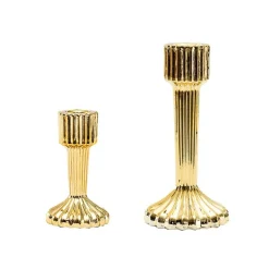 Glaslysestage Guld